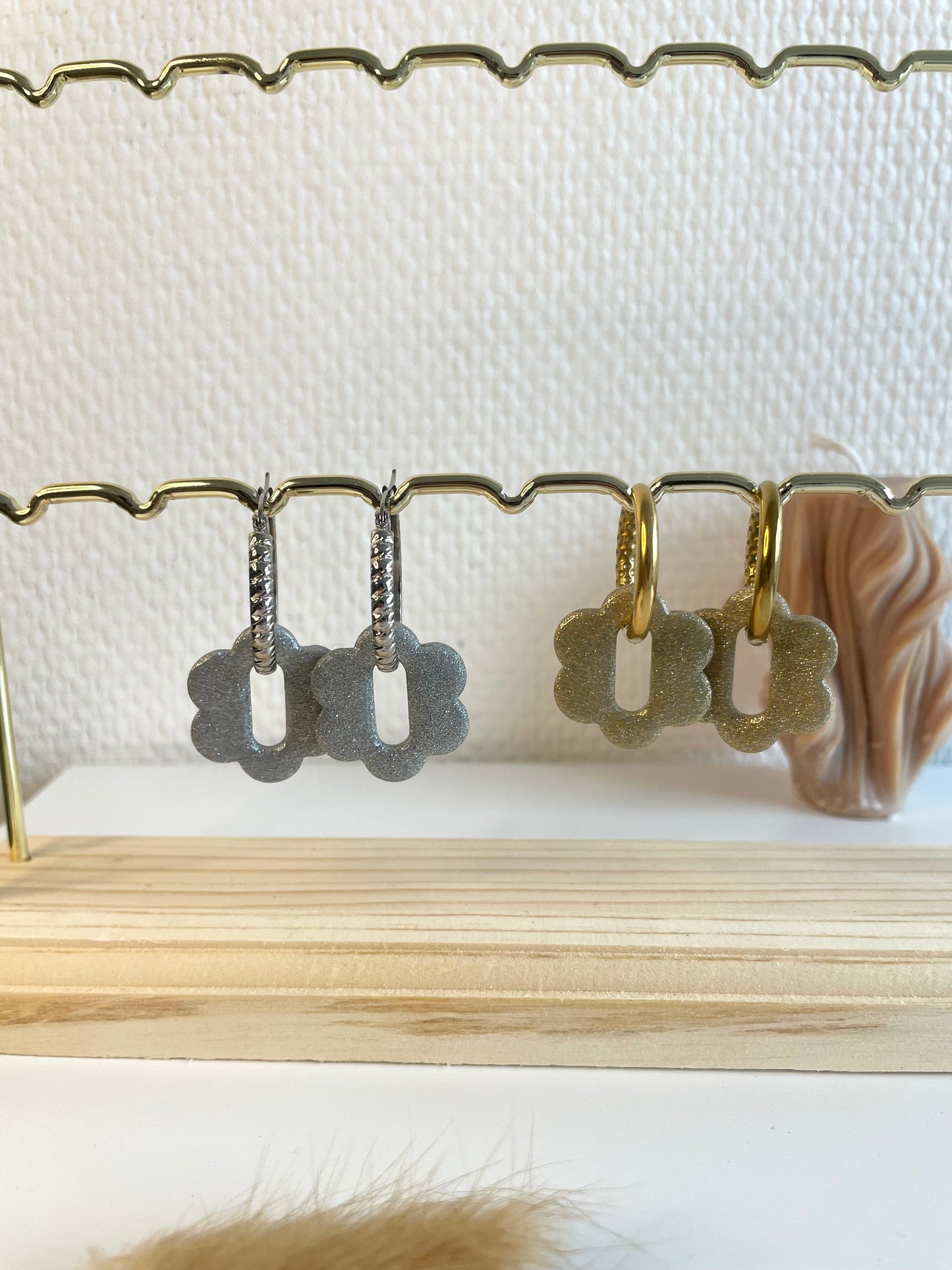 Laure I Fleurs interchangeables brillante ( sans créoles )