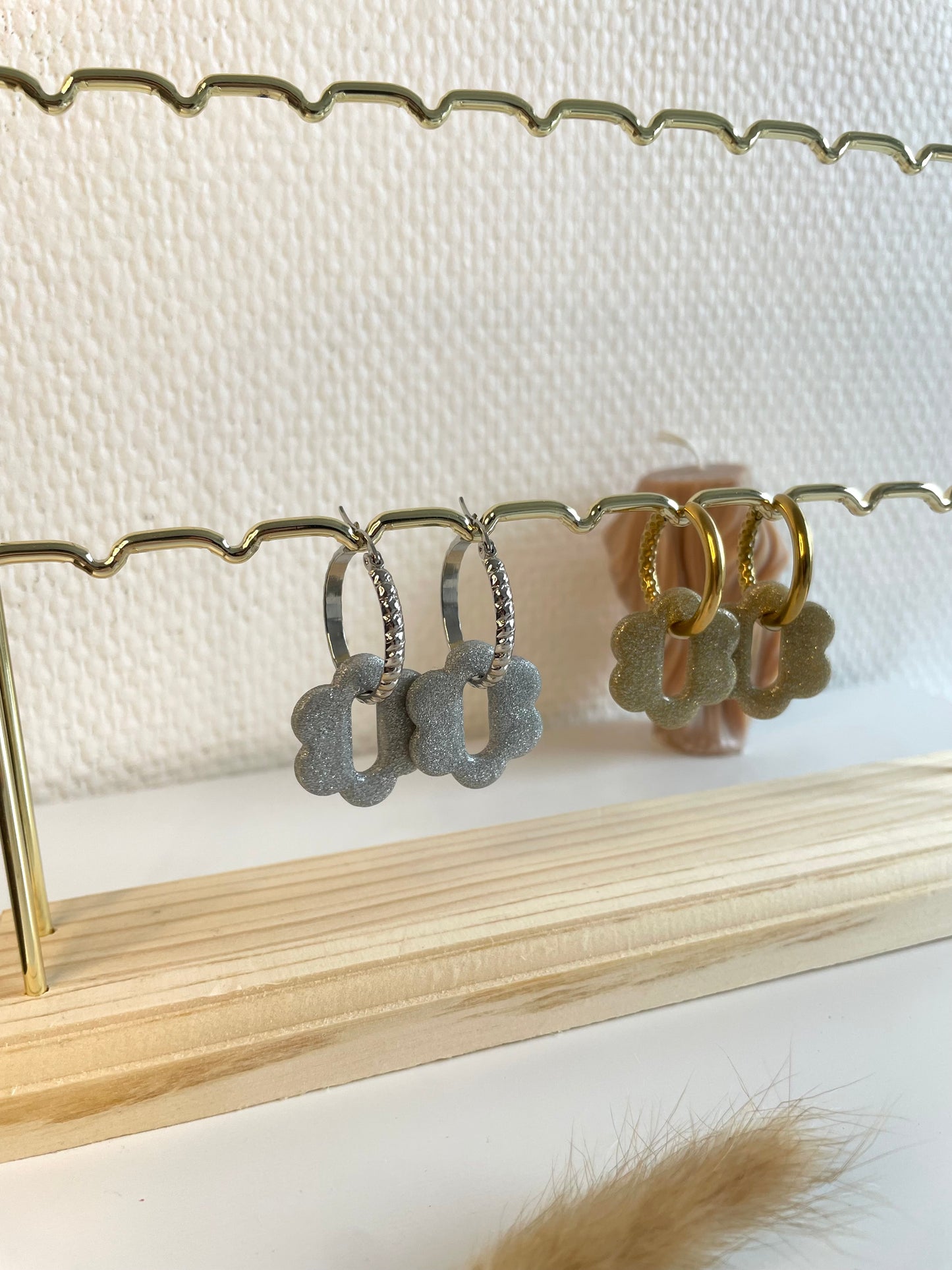 Laure I Fleurs interchangeables brillante ( sans créoles )