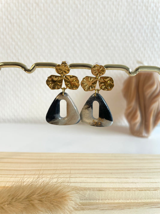 Flavie I boucles d'oreilles marbrées