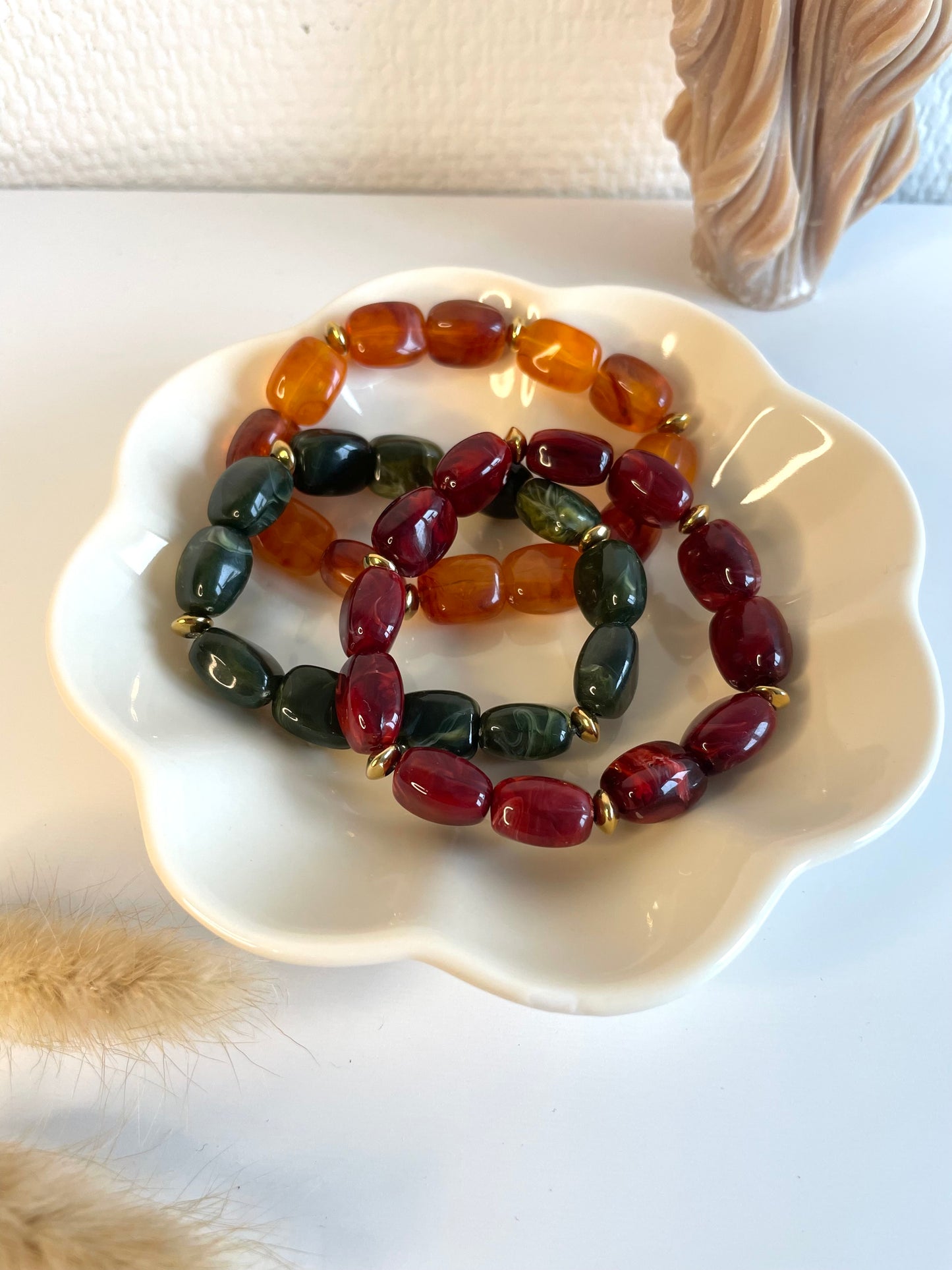 Garance I Bracelet perles acrylique ( 8 coloris )