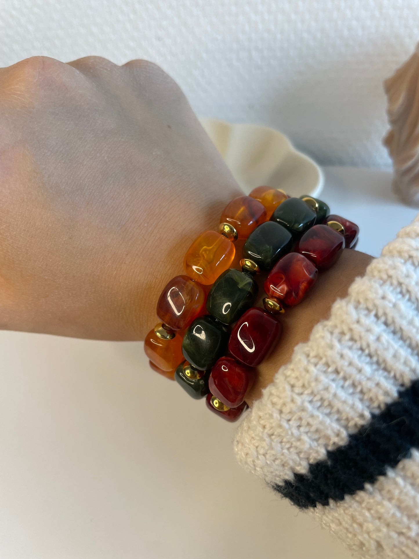 Garance I Bracelet perles acrylique ( 8 coloris )