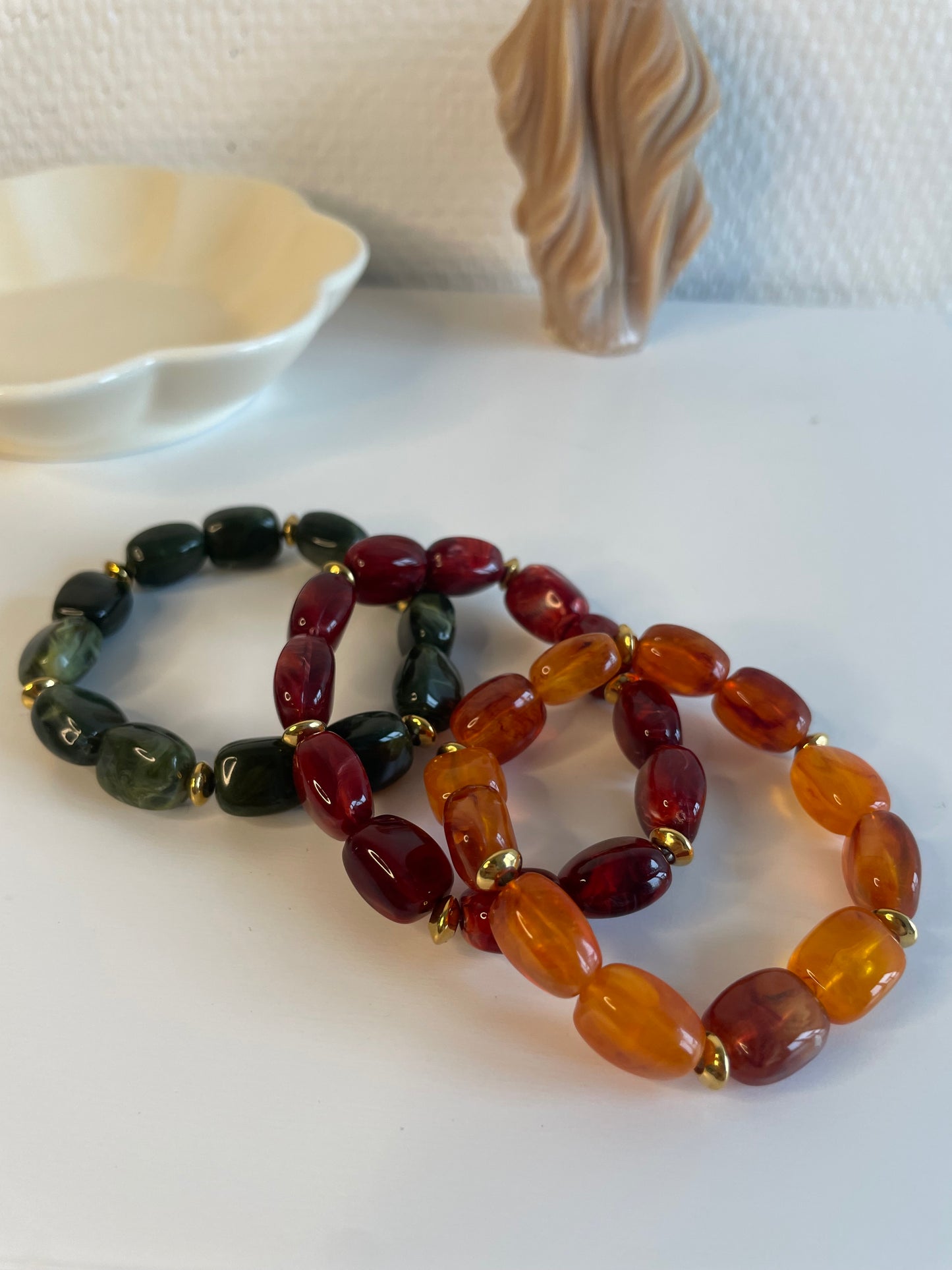 Garance I Bracelet perles acrylique ( 8 coloris )