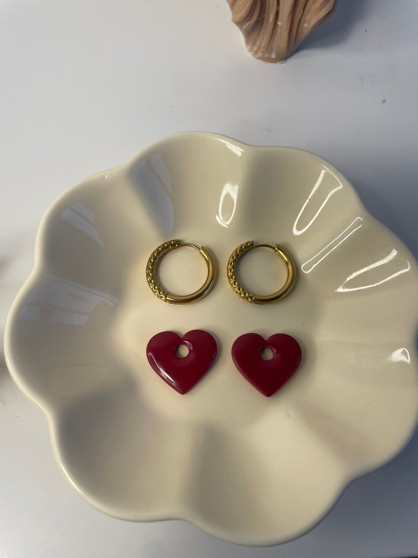 Duo de boucles d'oreilles coeurs interchangeables